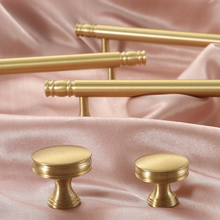 Load image into Gallery viewer, 3.78", 5", 7.55", 10" Brushed Brass Drawer Pulls & Knobs | Kitchen & Cabinet Handles, Dresser & Door Knobs, Kitchen Hardware