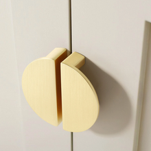 Load image into Gallery viewer, 2.5" Black, Gray, Gold, Nickel Semicircle Drawer Pulls | Modern Kitchen & Cupboard Handles, Dresser Knobs, Wardrobe & Cabinet Hardware