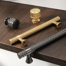 Load image into Gallery viewer, 3.78", 5", 7.55" Shiny Gold & Titanium Black Kitchen Pulls | Drawer Knobs, Wardrobe & Cabinet Pulls, Cabinet Hardware