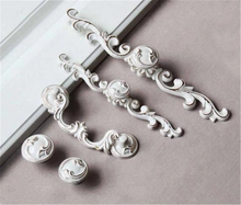 Load image into Gallery viewer, Shabby Chic French Bail Knobs, Pulls & Handles (Ivory, White, Gold) with Back Plate | Dresser, Drawer, Cabinet & Kitchen Hardware
