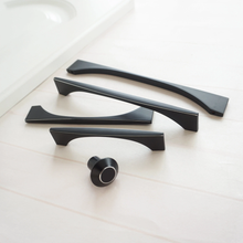 Load image into Gallery viewer, 3.78"-12.6" Black & Silver Knobs, Pulls & Handles | Cabinet, Wardrobe, Dresser, Drawer & Cupboard Hardware