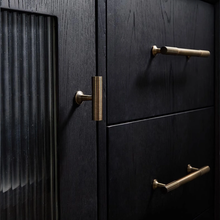 Load image into Gallery viewer, Solid Brass Cabinet Pulls & Knobs | Antique Bronze Drawer Handles, Dresser Knobs, Kitchen & Cupboard Pulls, Furniture Hardware