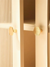 Load image into Gallery viewer, Modern Hexagon Brass Knobs & Pulls | Minimalist Luxury Drawer, Small Cabinet & Door Handles