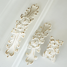 Load image into Gallery viewer, 3.78", 5.0" White, Gold, Silver Dresser Pulls | Shabby Chic French Country Drawer Knobs, Kitchen Cabinet Handles & Furniture Hardware