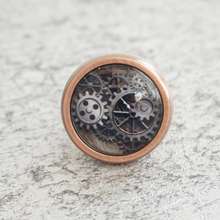 Load image into Gallery viewer, Steampunk Gear Vintage Antique Knobs, Pulls & Handles (Bronze, Silver, Glass) | Unique Cabinet, Drawer, Dresser & Kitchen Door Hardware