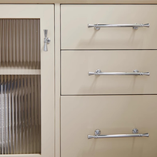 Load image into Gallery viewer, 3.78"-5" Chrome Silver & Solid Brass Knobs & Pulls | Cabinet, Drawer, Wardrobe, Cupboard, Kitchen & Furniture Hardware