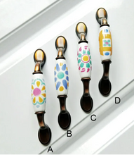 Load image into Gallery viewer, American Mediterranean Style Ceramic Pulls - Dresser & Cabinet Door Handles for Home Decor