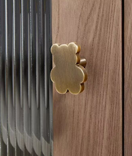 Load image into Gallery viewer, Cute Bear Brass Drawer Pulls | French Antique Brass Kids Room Cabinet Handles