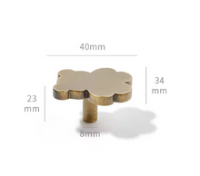 Load image into Gallery viewer, Cute Bear Brass Drawer Pulls | French Antique Brass Kids Room Cabinet Handles