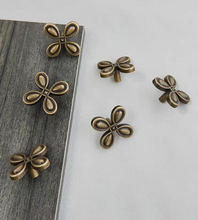 Load image into Gallery viewer, Lucky Flower Brass Cabinet Pulls, French Retro Luxury Handles for Kids Room