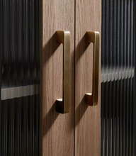 Load image into Gallery viewer, Mid-Century Long Brass Pulls | American Retro Antique Brass Cabinet & Wardrobe Handles