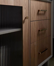 Load image into Gallery viewer, Mid-Century Long Brass Pulls | American Retro Antique Brass Cabinet & Wardrobe Handles