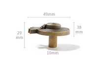 Load image into Gallery viewer, Straw Hat Shape Brass Drawer Pulls | French Retro Antique Brass Cabinet Handles