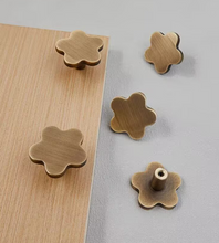 Load image into Gallery viewer, Star Shape Brass Cabinet Pulls | French Retro Antique Brass Handles for Kids Room