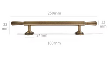 Load image into Gallery viewer, French Antique Brass Drawer Pulls | Retro Luxury Cabinet Handles