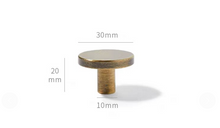 Load image into Gallery viewer, French Round Antique Brass Walnut Pulls | Retro Cabinet Drawer Handles