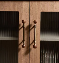 Load image into Gallery viewer, French Round Antique Brass Walnut Pulls | Retro New Chinese Cabinet Drawer Handles