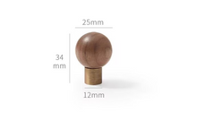 Load image into Gallery viewer, French Round Antique Brass Walnut Pulls | Retro New Chinese Cabinet Drawer Handles