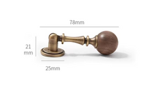 Load image into Gallery viewer, French Round Antique Brass Walnut Pulls | Retro New Chinese Cabinet Drawer Handles