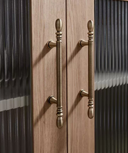 Load image into Gallery viewer, French Retro Brass Cabinet Pulls | Vintage American Drawer Wardrobe Handles