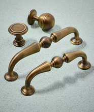 Load image into Gallery viewer, French Antique Brass Wardrobe Pulls | Modern Luxury Retro Cabinet Drawer Furniture Handles
