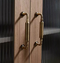 Load image into Gallery viewer, French Retro Brass Cabinet Pulls | Mid-Century Luxury American Surface Mount Drawer Wardrobe Handles