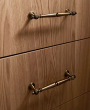 Load image into Gallery viewer, Vintage Antique Brass Pumpkin Cabinet Knobs & Pulls, French Retro Drawer Handles