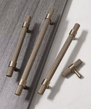 Load image into Gallery viewer, European Knurled Brass Drawer Pulls, French Mid-Century Retro Classical Wardrobe Cabinet Handles