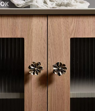 Load image into Gallery viewer, Camellia Antique Brass Small Pulls, French Mid-Century Creative Kids Room Cabinet Drawer Handles