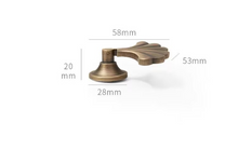 Load image into Gallery viewer, Ginkgo Leaf Mid-Century Brass Drawer Pulls, Antique Copper Retro Pendant Cabinet Handles for Kids Room Wardrobe