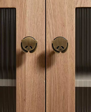 Load image into Gallery viewer, Panda Creative Brass Handles Cute Artistic Walnut Cabinet Pulls for Kids Room Wardrobe Cupboard