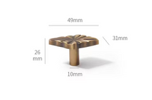 Load image into Gallery viewer, French Creative Retro Brass Pulls for Kids Room New Chinese Mid‑Century Modern Furniture Drawer Wardrobe Cabinet Handles