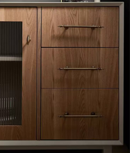 Load image into Gallery viewer, Mid‑Century Modern Retro Brass Drawer Pulls French Bronze Walnut Furniture Handles for Wardrobe Cabinet