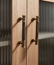 Load image into Gallery viewer, Italian Style Antique Bronze Mid‑Century Long Brass Pulls French Handles for Wardrobe Drawer Kitchen Cabinet