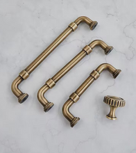 Load image into Gallery viewer, American Vintage Bronze Small Drawer Pulls, New Chinese Antique Solid Brass French Retro Wardrobe Cabinet Handles