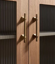 Load image into Gallery viewer, Brass Pulls Antique Bronze French Wardrobe Cabinet Drawer Handles, Retro Minimalist Luxury Kitchen Furniture Knobs