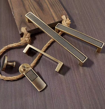 Load image into Gallery viewer, American Retro Pendant Single‑Hole Antique Brass Pulls for Drawer Cabinet Wardrobe