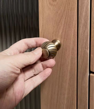 Load image into Gallery viewer, French Retro Brass Cabinet Pulls, American Mid‑Century Handles for Drawer Wardrobe Furniture