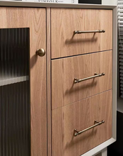 Load image into Gallery viewer, Baopo French Retro Round Brass Pulls, New Chinese Mid-Century Handles for Cabinet Drawer Wardrobe