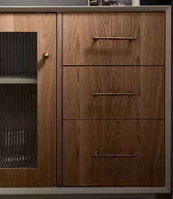 Load image into Gallery viewer, Mid-century Brass Pulls, French Retro Round Handles for Wardrobe Drawer Cabinet Kitchen