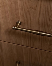 Load image into Gallery viewer, Mid-century Brass Pulls, French Retro Round Handles for Wardrobe Drawer Cabinet Kitchen