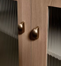 Load image into Gallery viewer, Mid-century Brass Cabinet Pulls, French Retro Premium Bronze Handles for Kitchen Wardrobe Drawer