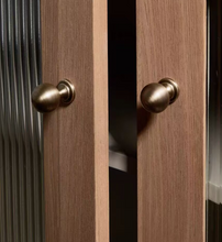 Load image into Gallery viewer, French Round Brass Drawer Knob, Retro New Chinese Bronze Wardrobe Cabinet Handle