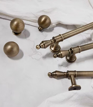 Load image into Gallery viewer, Antique Brass French Cabinet Pulls, Mid-Century Luxury Surface Mount Retro Handles for Kitchen Drawer Wardrobe
