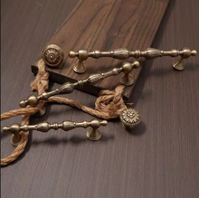 Load image into Gallery viewer, Exquisitely Carved French Retro Brass Pulls, New Chinese Mid-Century Handles for Cabinet Drawer Wardrobe