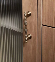 Load image into Gallery viewer, Exquisitely Carved French Retro Brass Pulls, New Chinese Mid-Century Handles for Cabinet Drawer Wardrobe