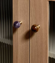 Load image into Gallery viewer, French Antique Bronze Crystal Round Brass Knobs, Luxury Mid-Century Handles for Cabinets, Drawers & Wardrobes