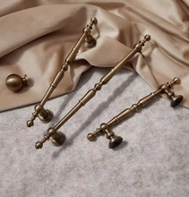 Load image into Gallery viewer, French Retro Brass Drawer Pulls, Luxury Mid-Century & American Antique Bronze Handles for Kitchen Cabinet Wardrobe