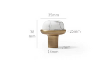 Load image into Gallery viewer, Marble & Brass Drawer Pulls, French Retro Bronze Mid-Century Handles for Kitchen Cabinet & Wardrobe