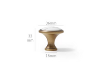 Load image into Gallery viewer, French Retro Crystal & Shell Small Drawer Knobs, Premium American Style Brass Mid-Century Handles for Cabinets & Wardrobes